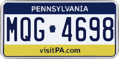 PA license plate MQG4698