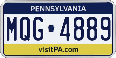 PA license plate MQG4889