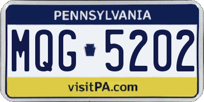 PA license plate MQG5202