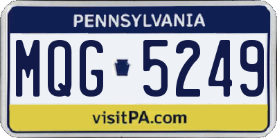 PA license plate MQG5249
