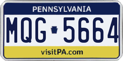 PA license plate MQG5664