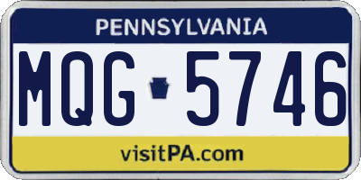 PA license plate MQG5746