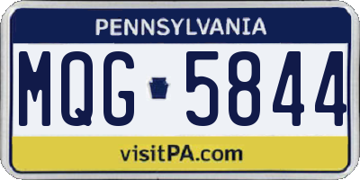 PA license plate MQG5844