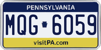 PA license plate MQG6059