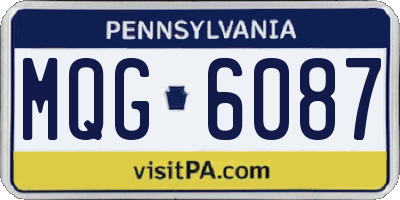 PA license plate MQG6087
