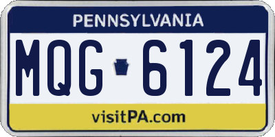 PA license plate MQG6124