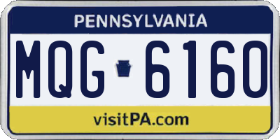 PA license plate MQG6160
