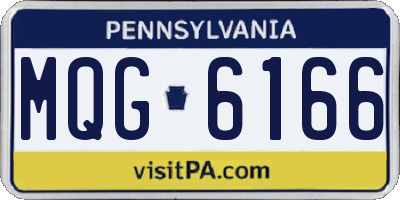 PA license plate MQG6166