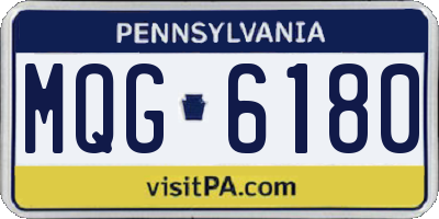 PA license plate MQG6180