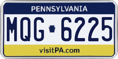 PA license plate MQG6225