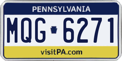 PA license plate MQG6271