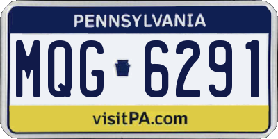 PA license plate MQG6291