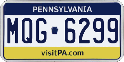 PA license plate MQG6299