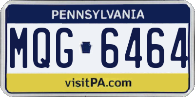 PA license plate MQG6464