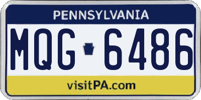 PA license plate MQG6486