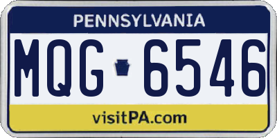 PA license plate MQG6546