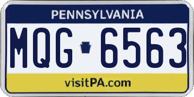 PA license plate MQG6563