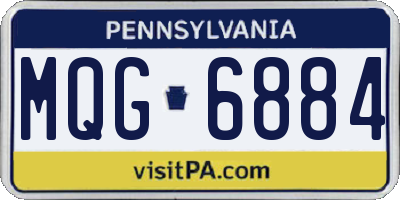PA license plate MQG6884