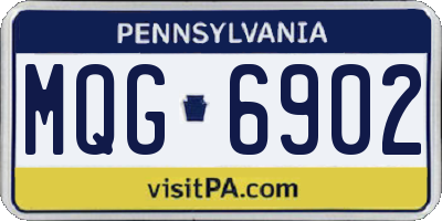 PA license plate MQG6902