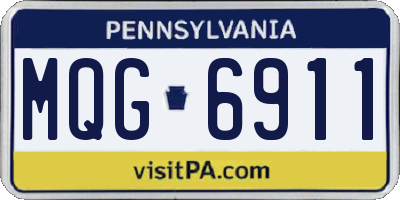 PA license plate MQG6911