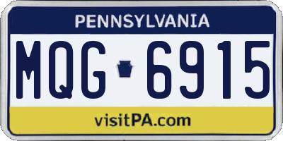 PA license plate MQG6915