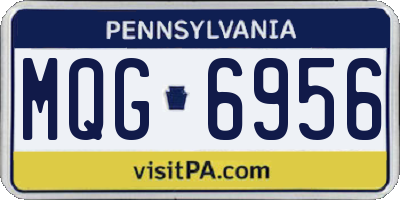 PA license plate MQG6956