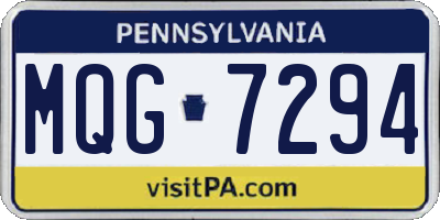 PA license plate MQG7294