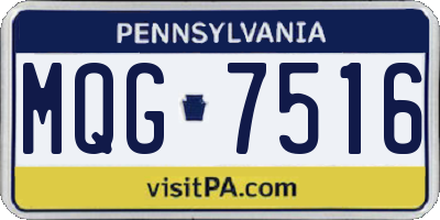 PA license plate MQG7516