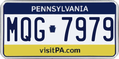 PA license plate MQG7979