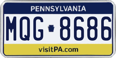 PA license plate MQG8686