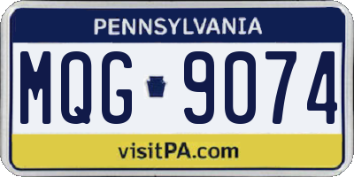 PA license plate MQG9074
