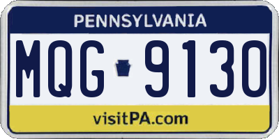 PA license plate MQG9130