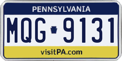PA license plate MQG9131