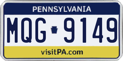 PA license plate MQG9149