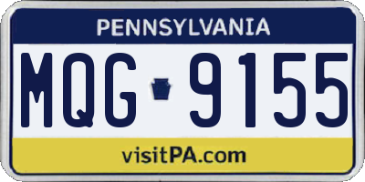 PA license plate MQG9155