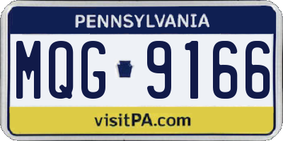 PA license plate MQG9166