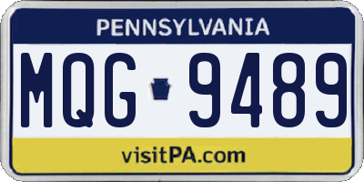 PA license plate MQG9489