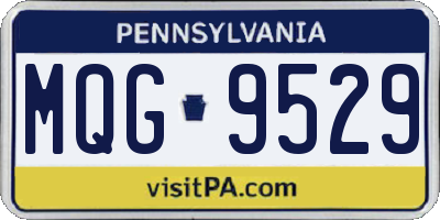 PA license plate MQG9529