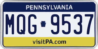 PA license plate MQG9537