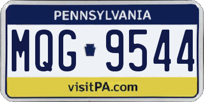 PA license plate MQG9544