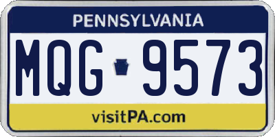 PA license plate MQG9573