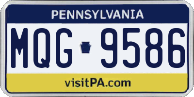 PA license plate MQG9586
