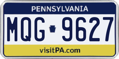 PA license plate MQG9627