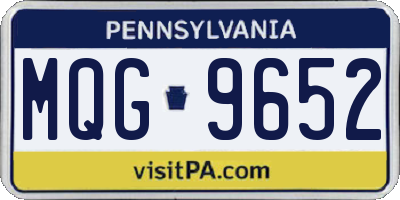 PA license plate MQG9652