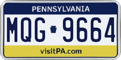 PA license plate MQG9664