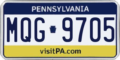 PA license plate MQG9705