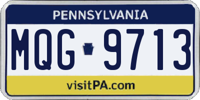 PA license plate MQG9713