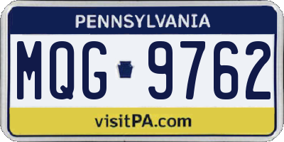PA license plate MQG9762