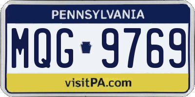 PA license plate MQG9769