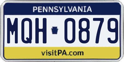PA license plate MQH0879